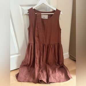 notPERFECTLINEN midi smock loose linen dress - size medium